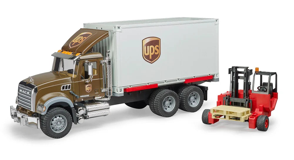 Bruder Mack Granite UPS Logistics Truck with Forklift