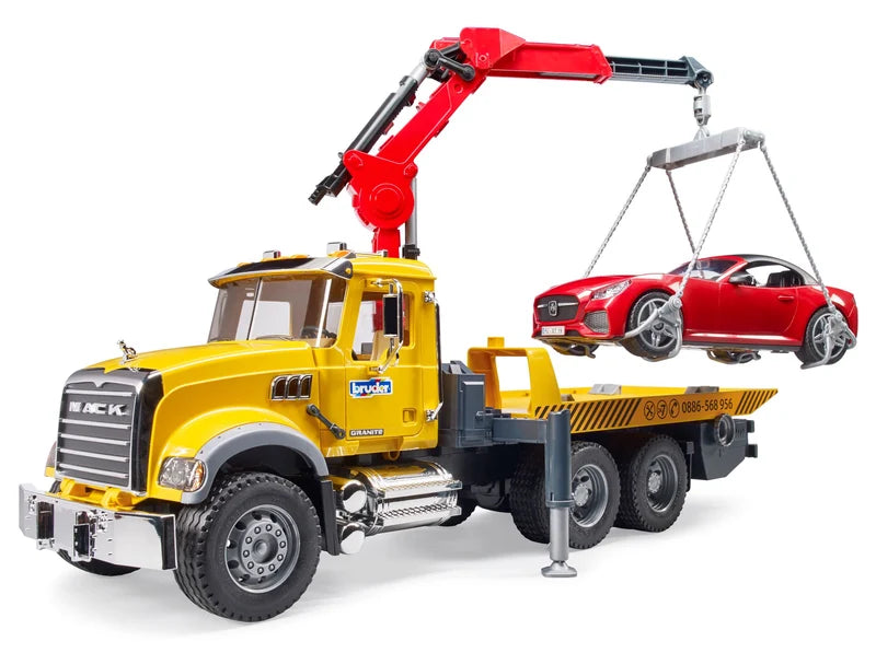 Bruder MACK Granite Tow Truck w/ Roadster