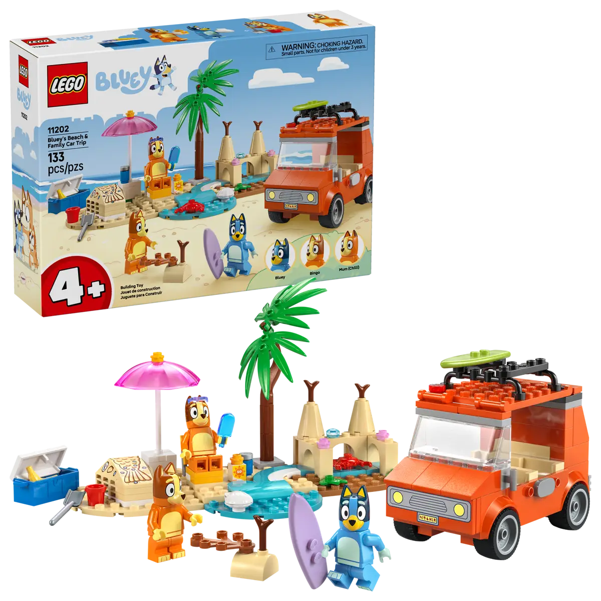 Bluey's Beach & family Car Trip LEGO