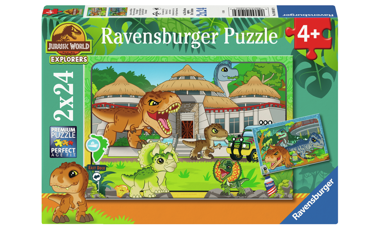 Jurassic World Explorers 2 x 24 PC Puzzles