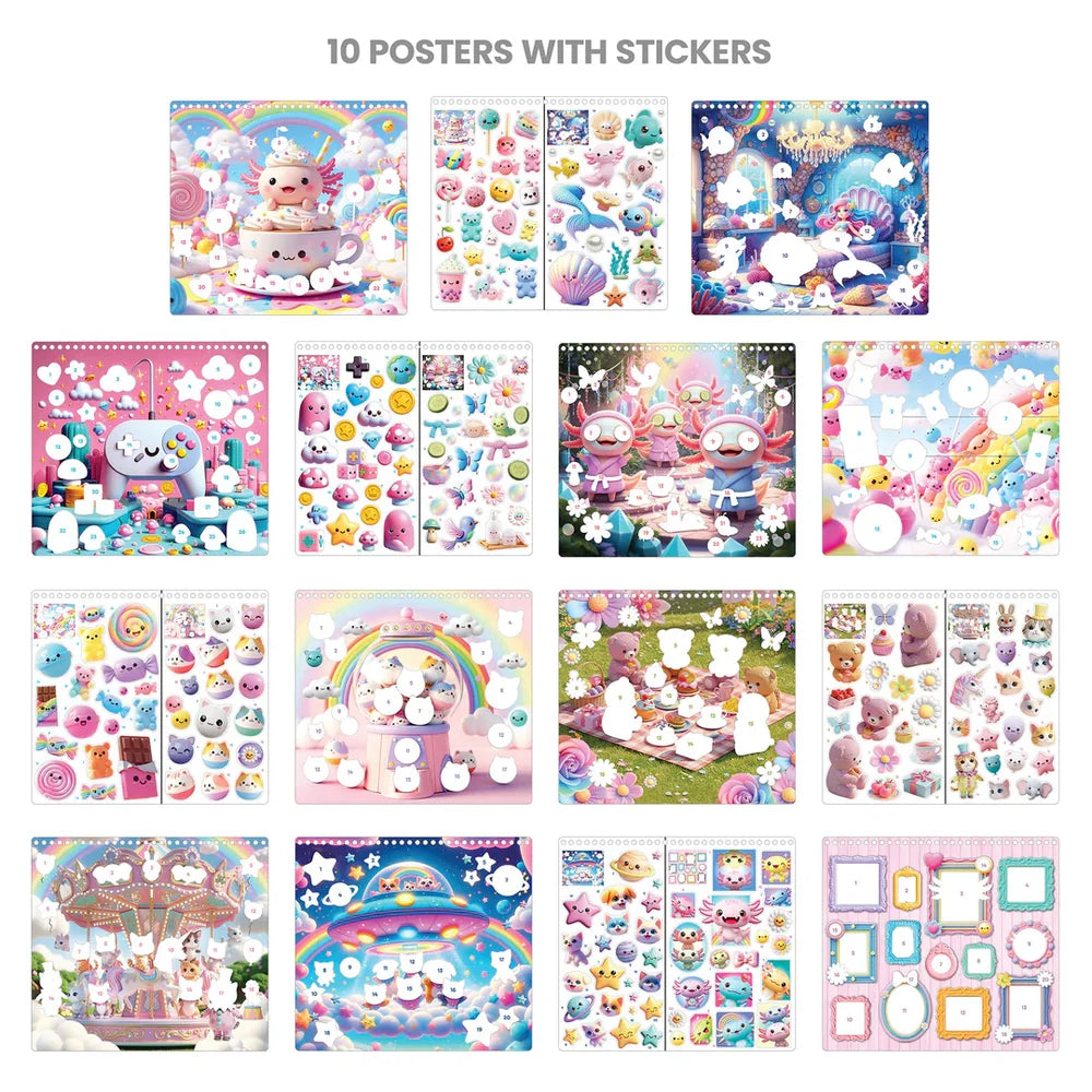 Chill-Axolotl Coloring & Collage Activity Set Fashion Angels