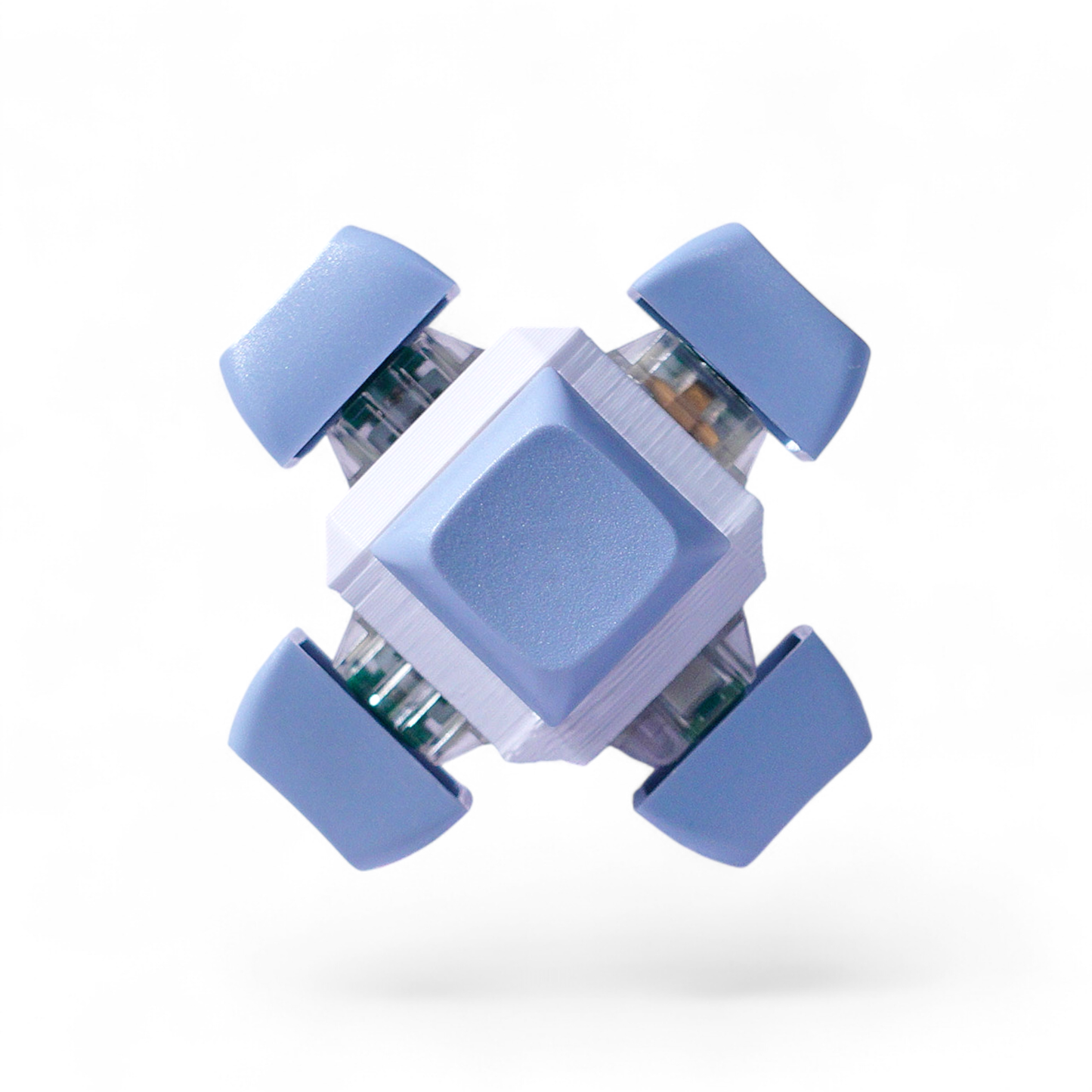 6 Key Cube: Mechanical Keyboard Fidget - Pastel Colors: Pastel Blue / Clicky