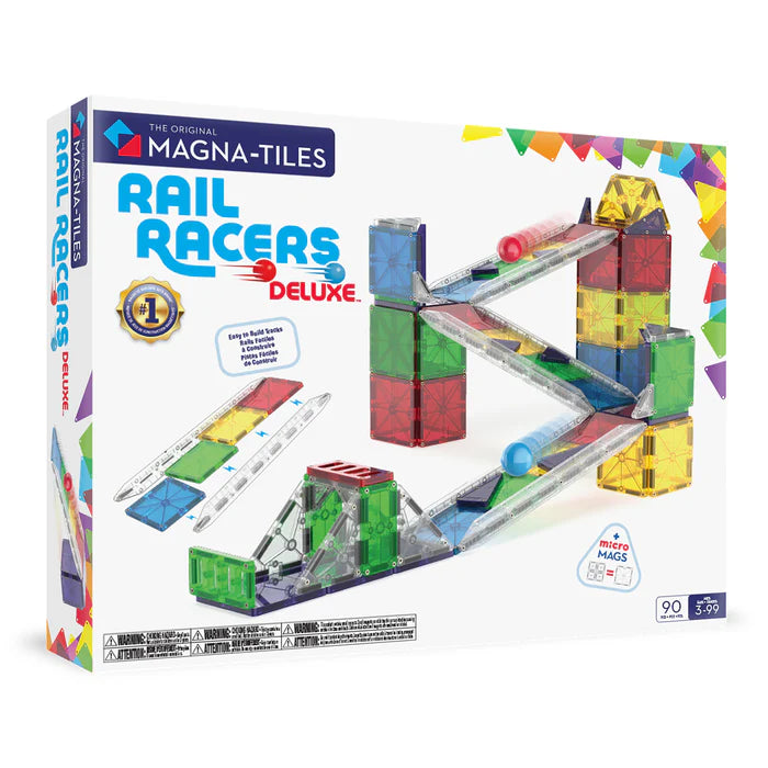 Magnatiles Rail Racers Deluxe 90 PC Set