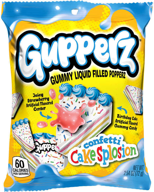 Gupperz Confetti Cakesplosion Liquid Filled Gummies 12ct