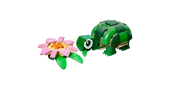 TURTLE WITH A WATER LILY FLOWER LEGO