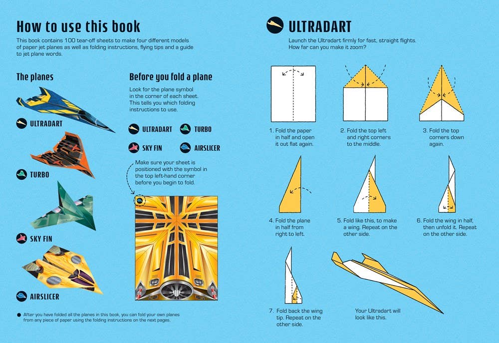 100 Jet Planes to Fold and Fly : Usborne