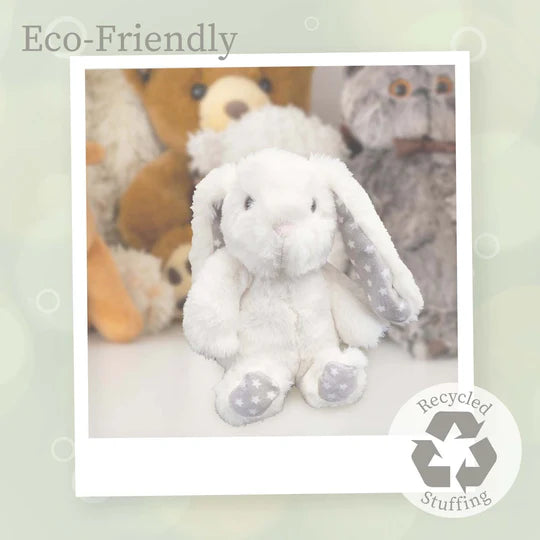 10" White Bunny w/ Star Ears Plush