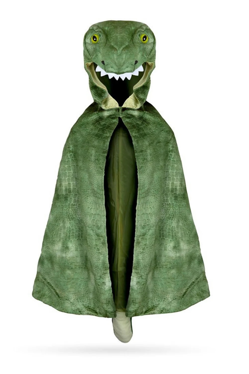 T-Rex Hooded Cape, Green 4-6