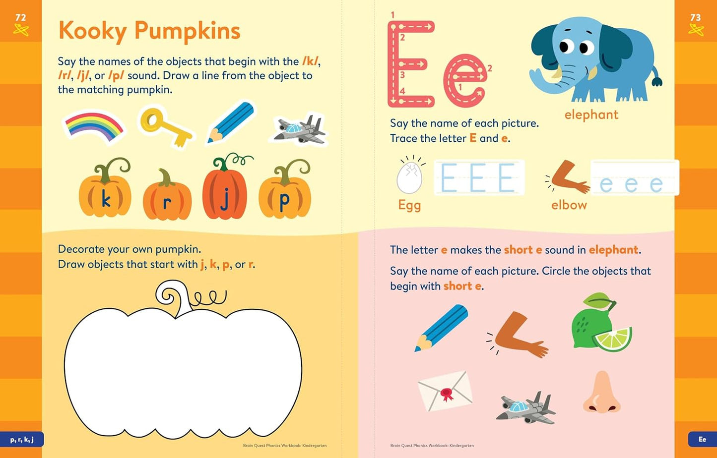 Brain Quest Kindergarten Phonics Workbook