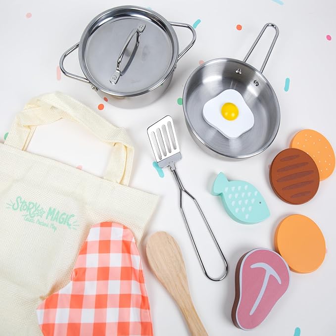 Story Magic Wooden Cooking Playset