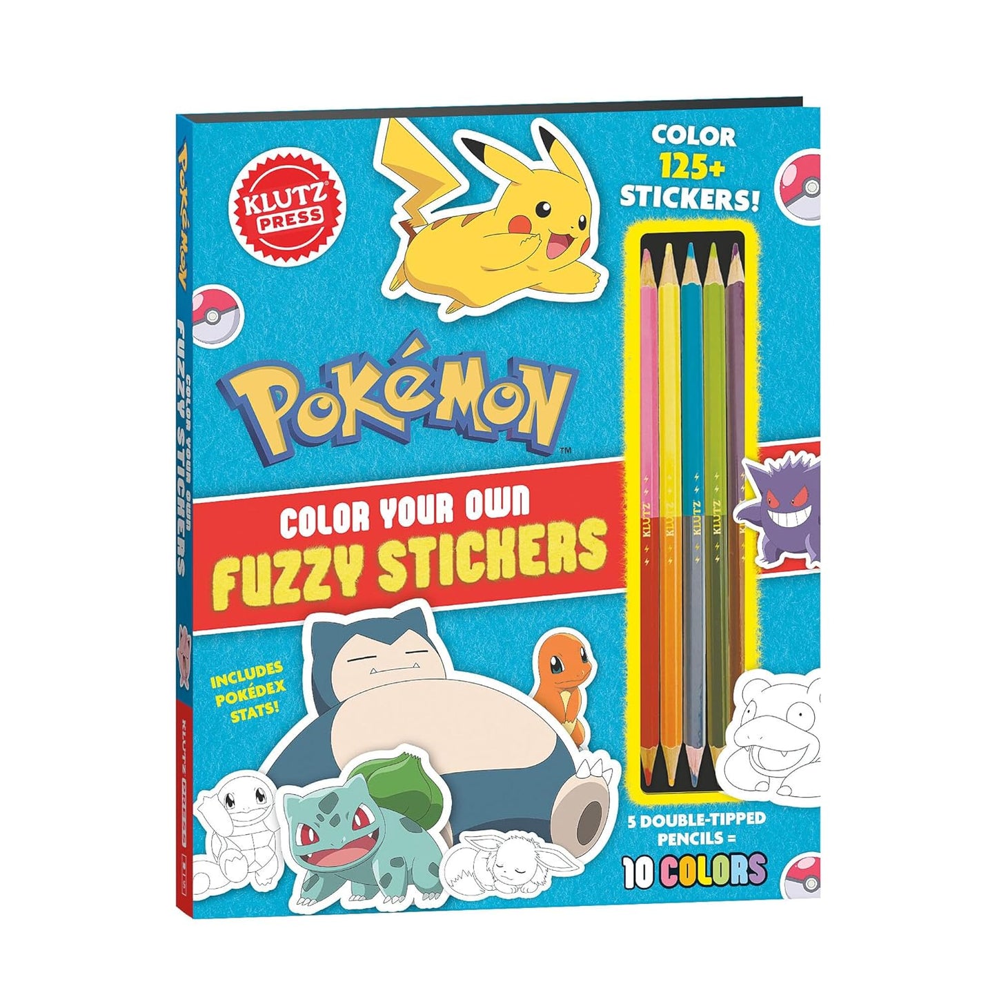 Color Your Own Pokemon Fuzzy Stickers