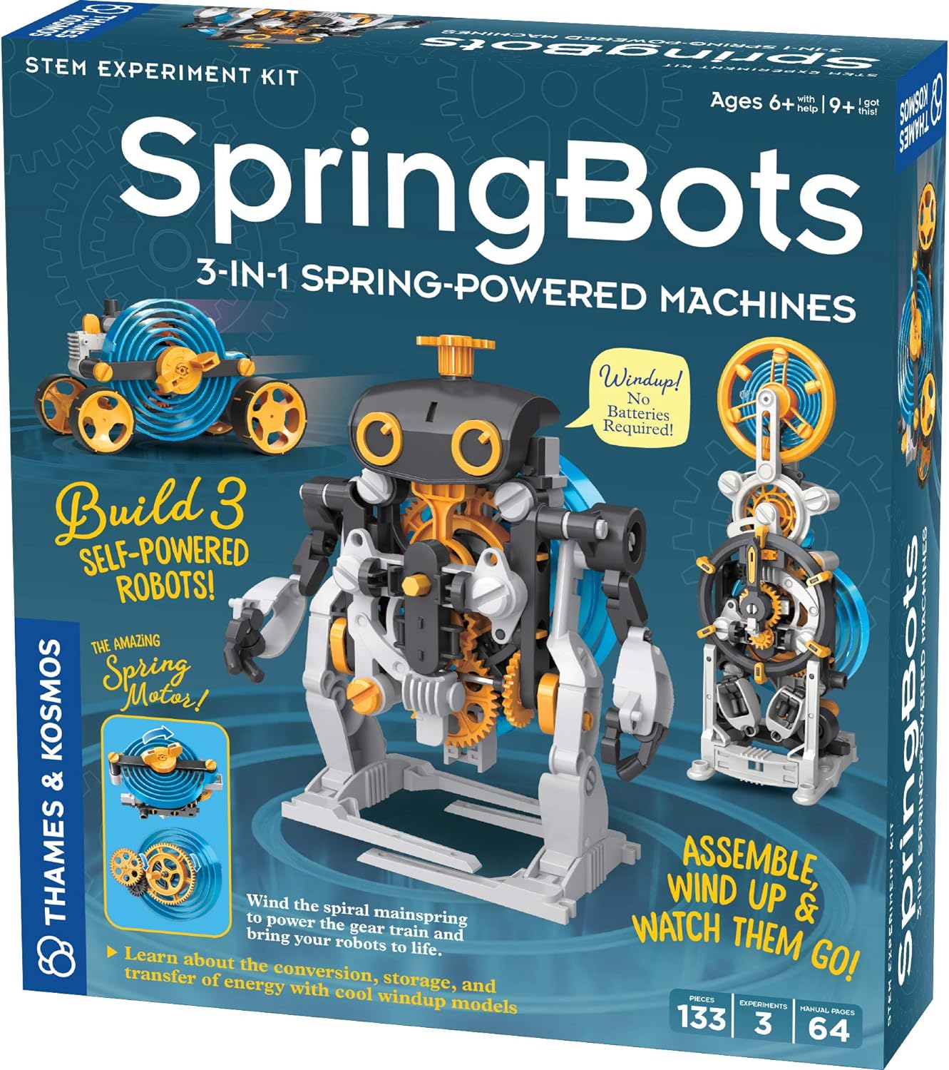 Spring Bots 3 in 1 Spring Powered Machines
