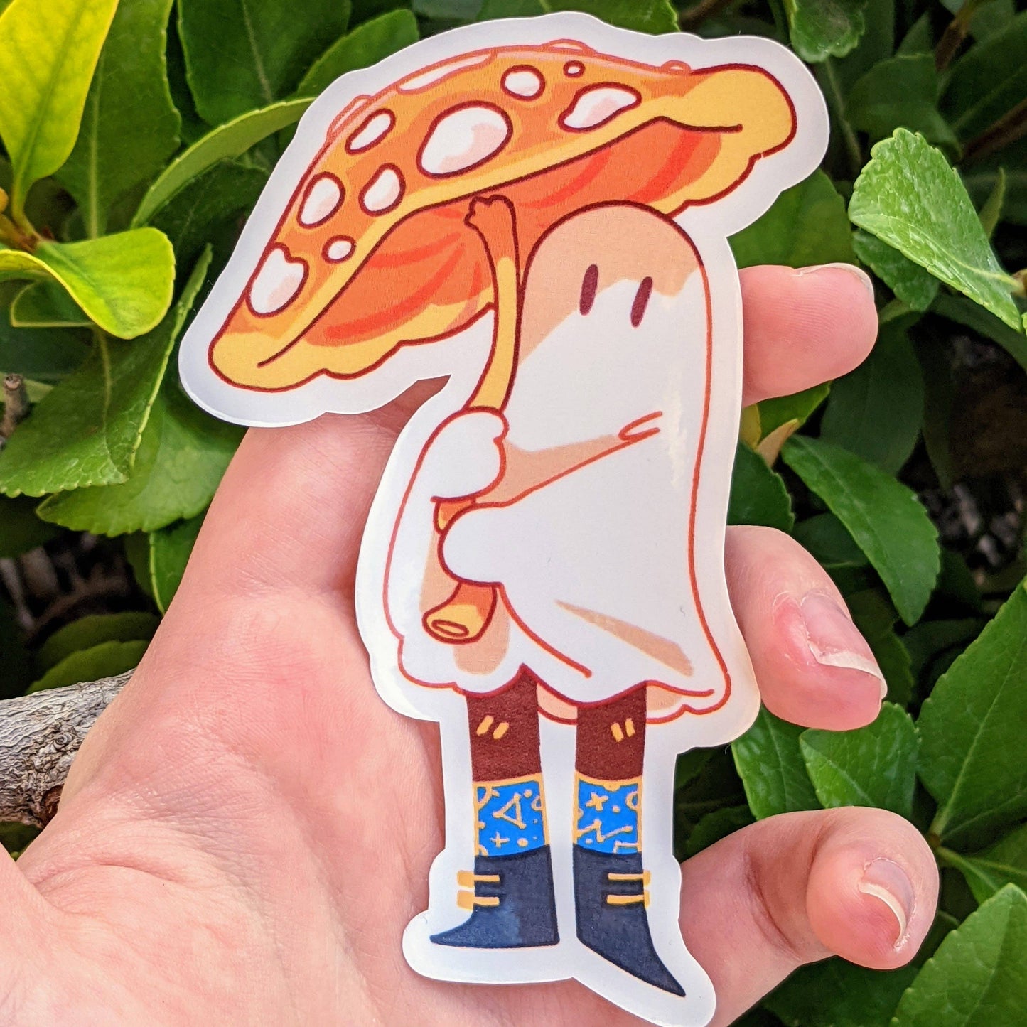 Cute Ghost Stickers! : V6: Yellow Mushroom