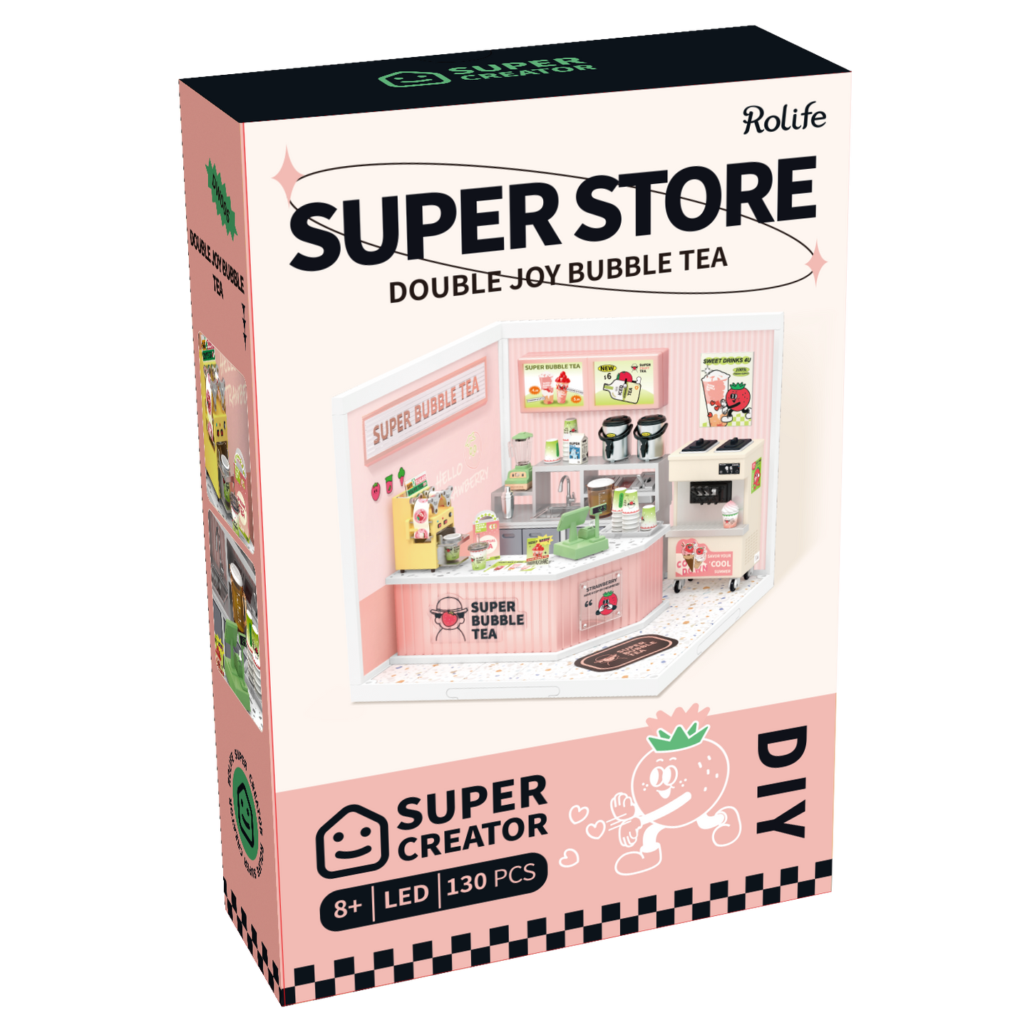 Double Joy Bubble Tea DIY Miniature House Kit