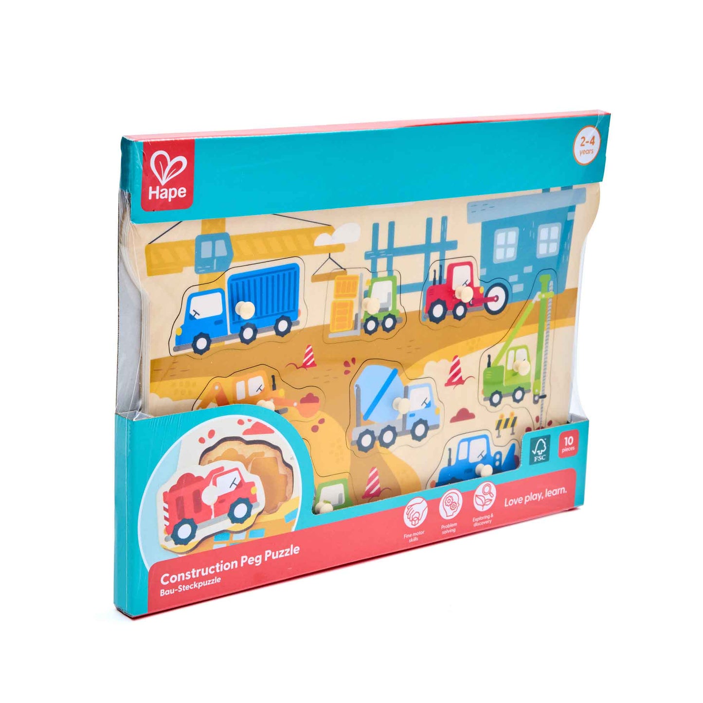 Construction Vehicles Peg Puzzle Hape