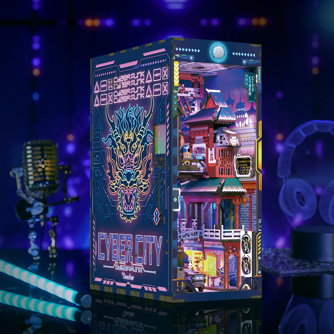 DIY Bookend: Cyber City