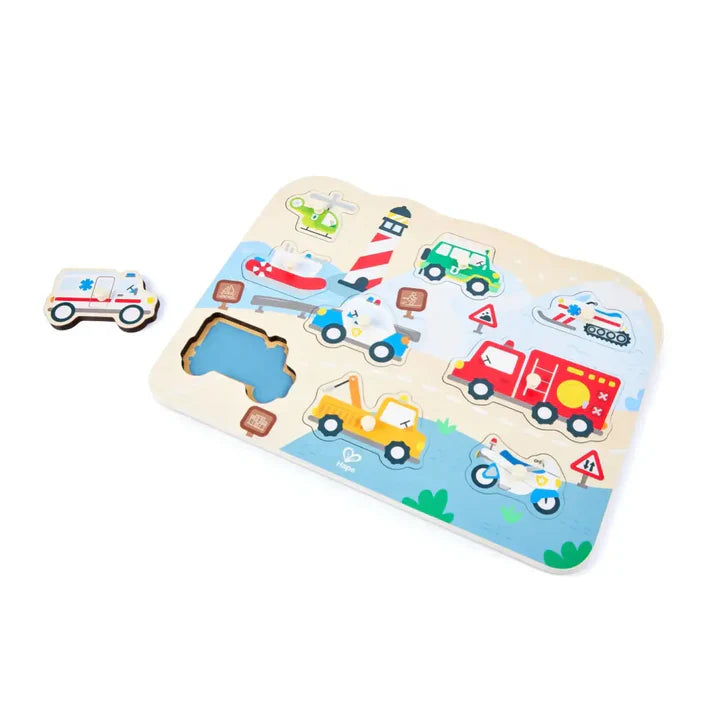 Emergency Vehicles Peg Puzzle Hape