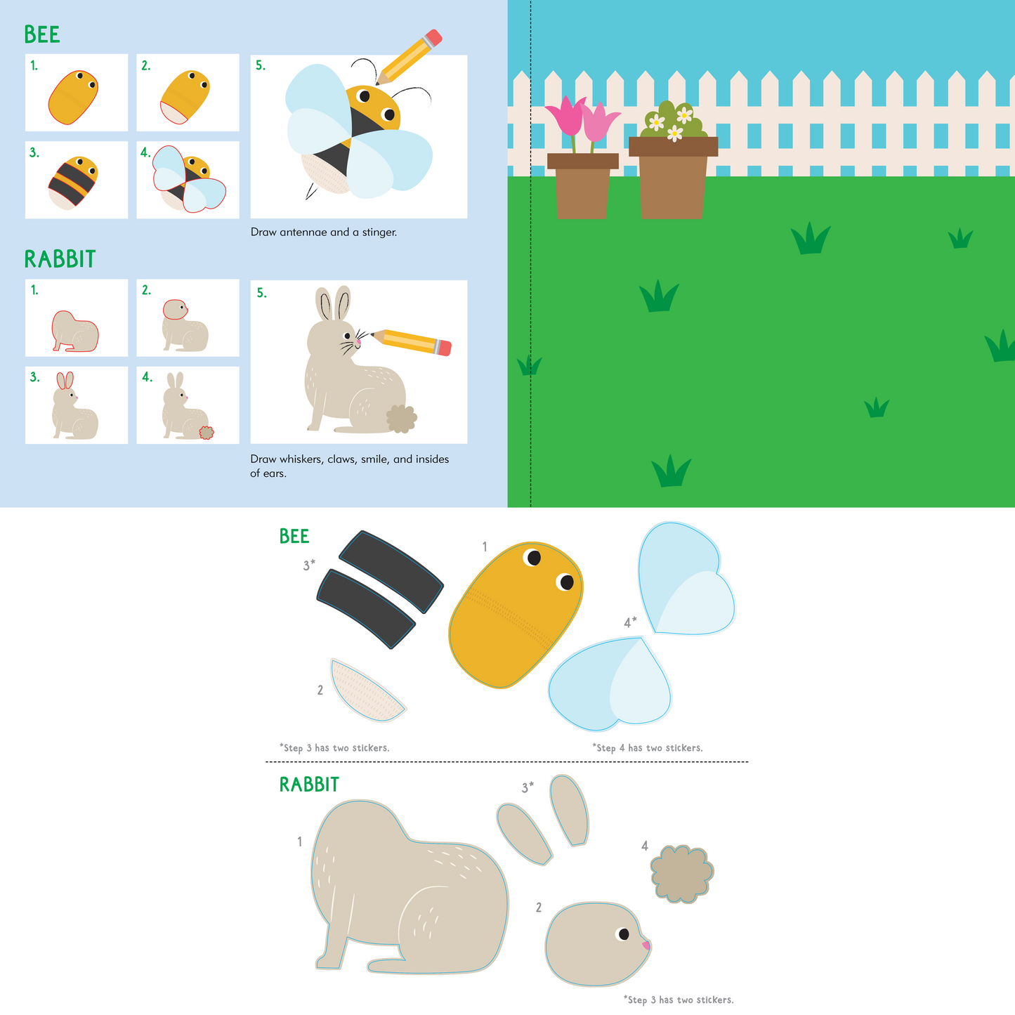 Sticker & Draw Animals (Create 30 Animals!)