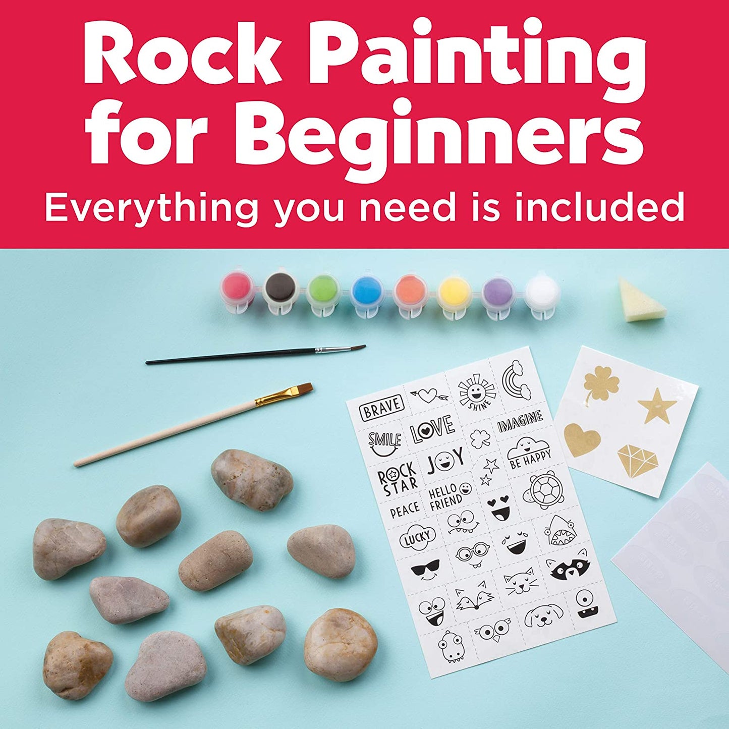 Hide and Seek Rock Painting
