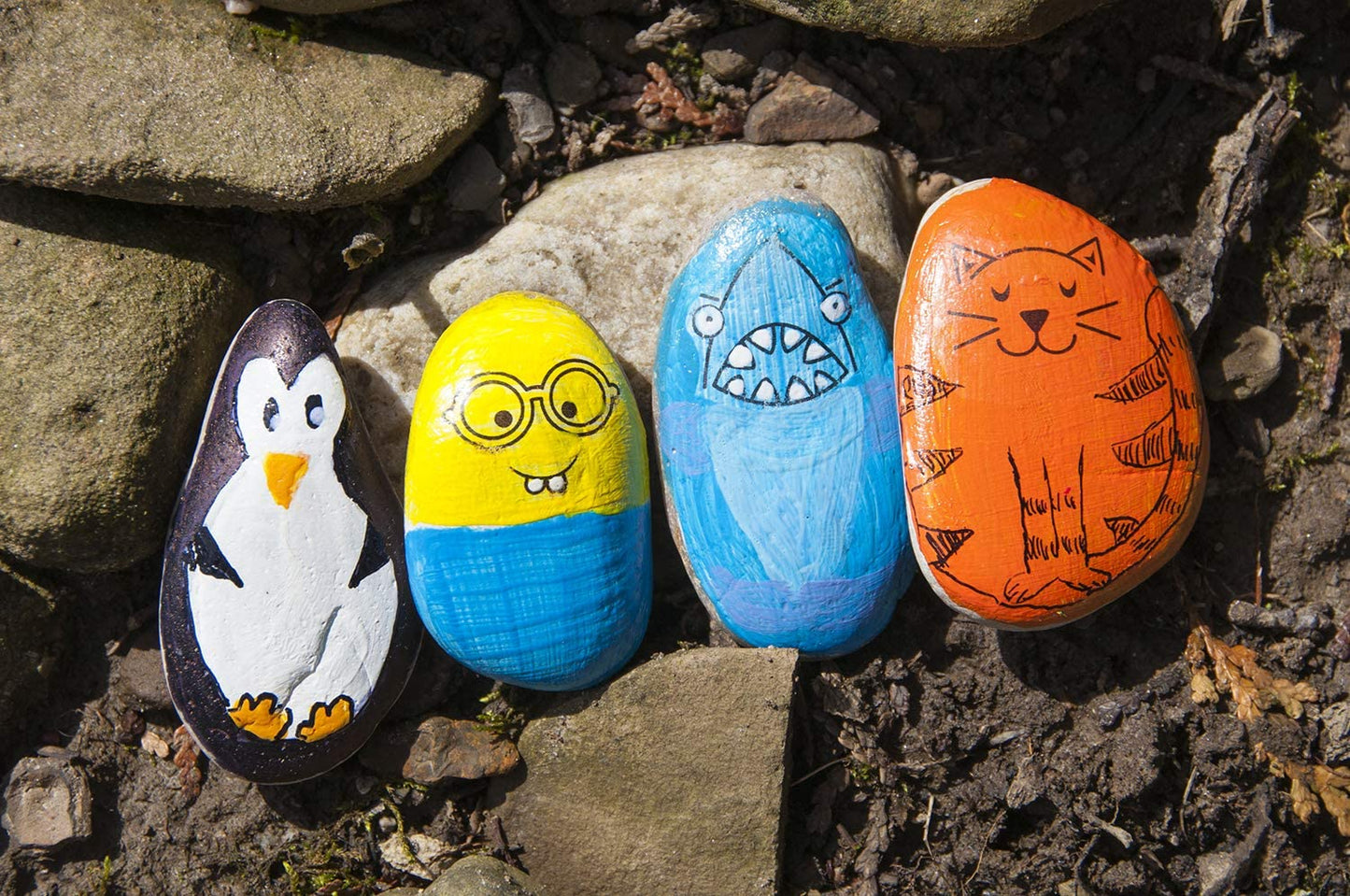 Hide and Seek Rock Painting