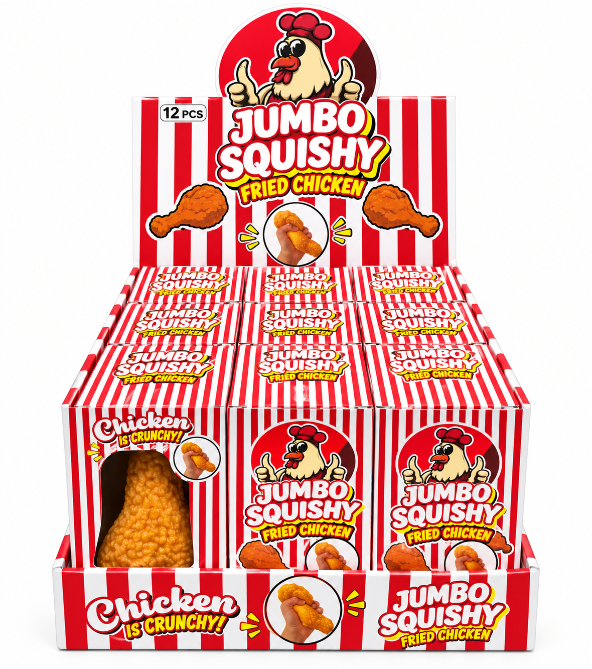 5" Jumbo Crunchy Chicken Squishy MSS46