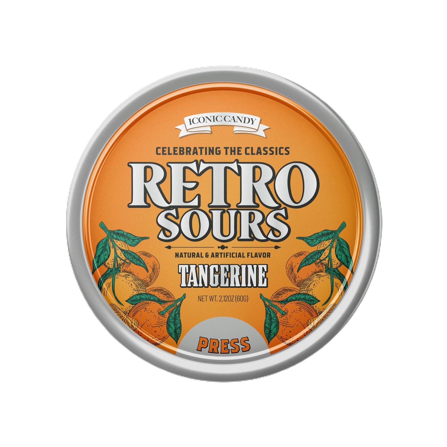 Retro Sours Tangerine, 2.12oz Tin, 8ct