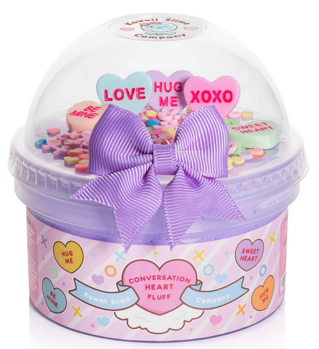 Conversation Hearts Fluff Slime