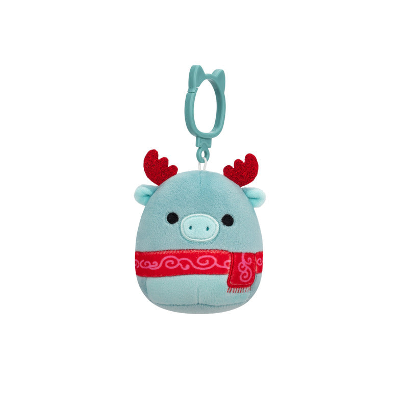 Squishmallow Wyndmoor 3.5 Inch Inch Clip on Pastel Teal Moose