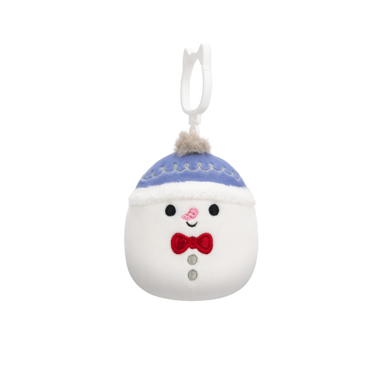 Squishmallow Manny 3.5 Inch Inch Clip on Pastel Purple Snowman