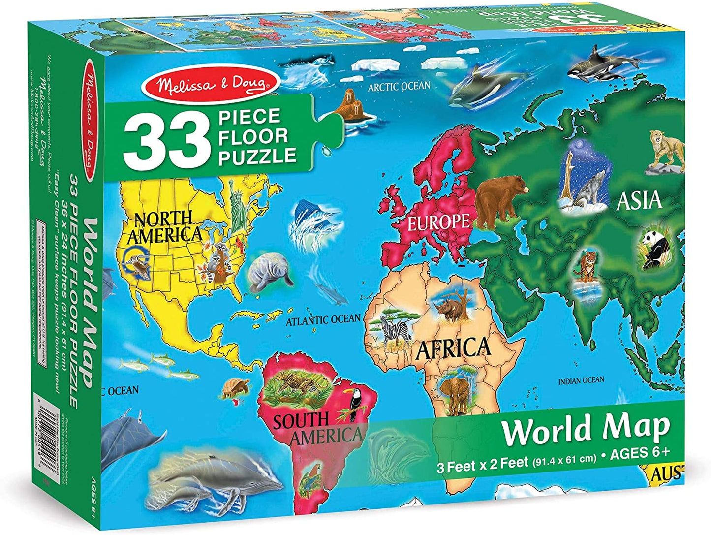 World Map Floor Puzzle 33 Piece