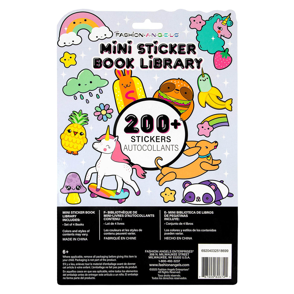 Mini Sticker Book Library Fashion Angels