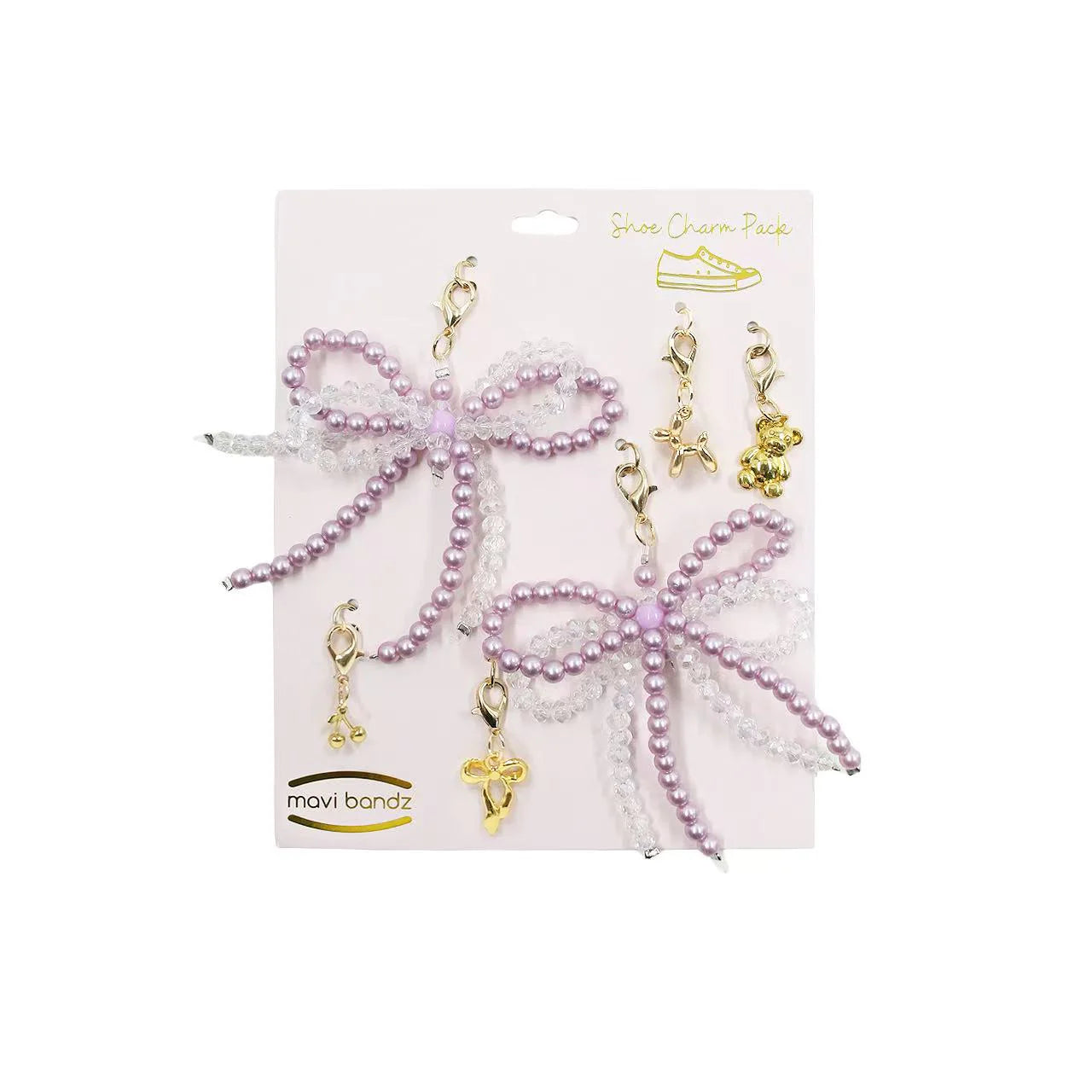 Purple Pearl Beaded Shoe Charms