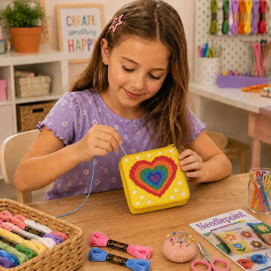 Heart Needlepoint Kit Mavi Bandz