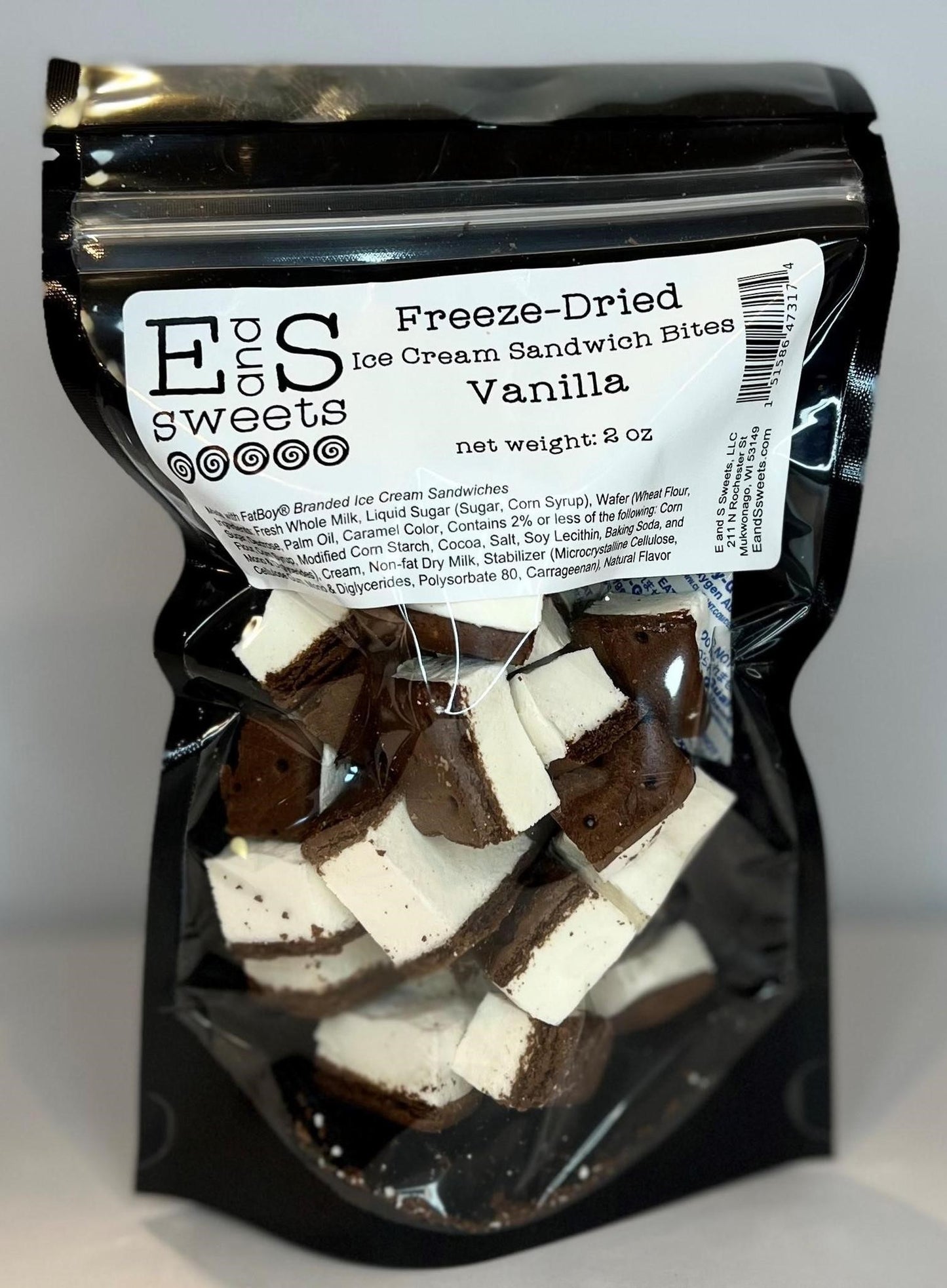 Freeze Dried Ice Cream Sandwich Bites Vanilla
