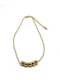 Fidget Necklace Ball Gold