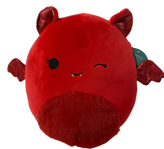 Squishmallow Valentine Red Bat - 8 Inch