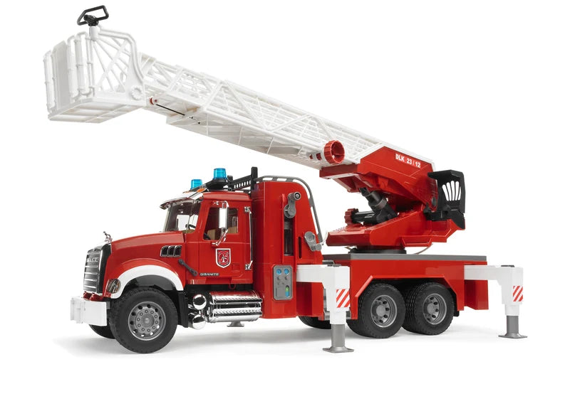Bruder Mack Granite Fire Engine w/ Ladder, Pump & Lights