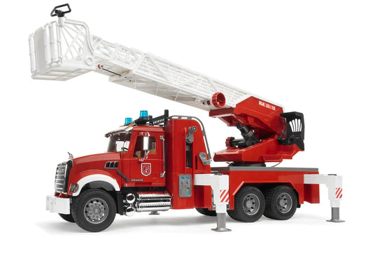 Bruder Mack Granite Fire Engine w/ Ladder, Pump & Lights