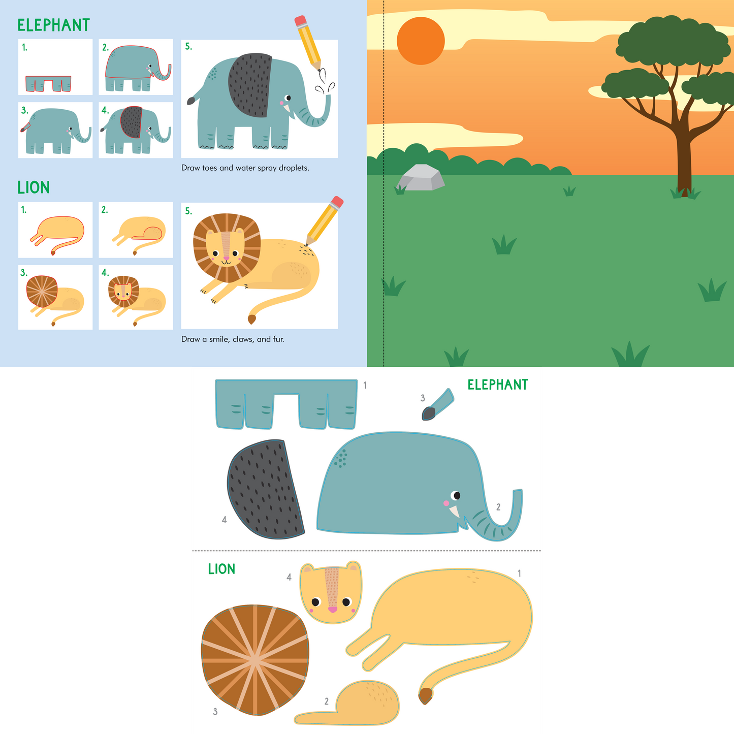Sticker & Draw Animals (Create 30 Animals!)