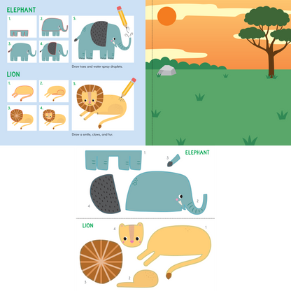 Sticker & Draw Animals (Create 30 Animals!)