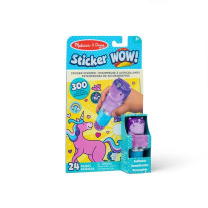 Sticker Wow Purple Unicorn