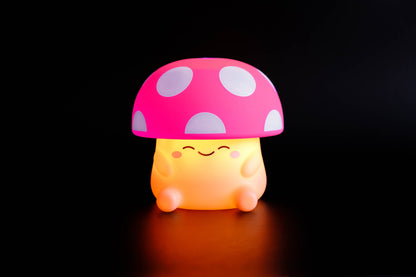 Mushi Ambient Mushroom Night Light - Squishy Silicone USB-C: Blue