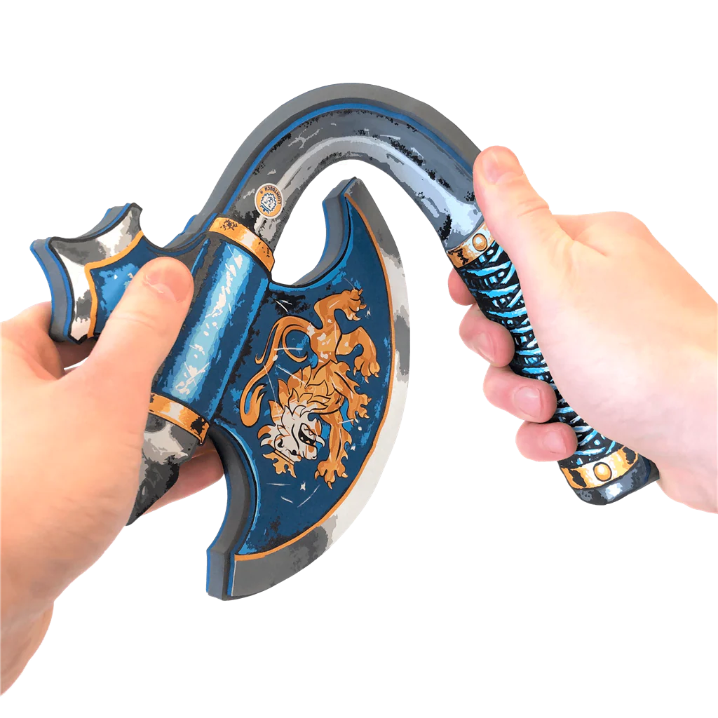 Blue Noble Knight Axe