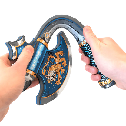 Blue Noble Knight Axe