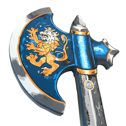 Blue Noble Knight Axe