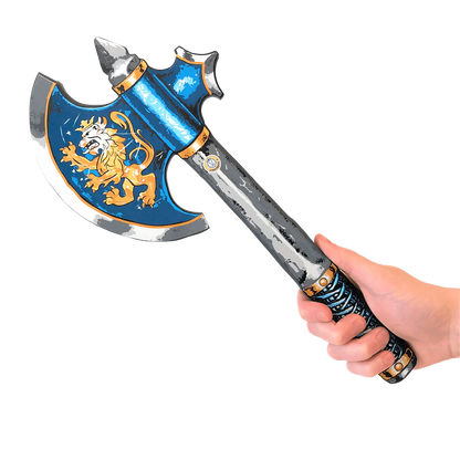 Blue Noble Knight Axe