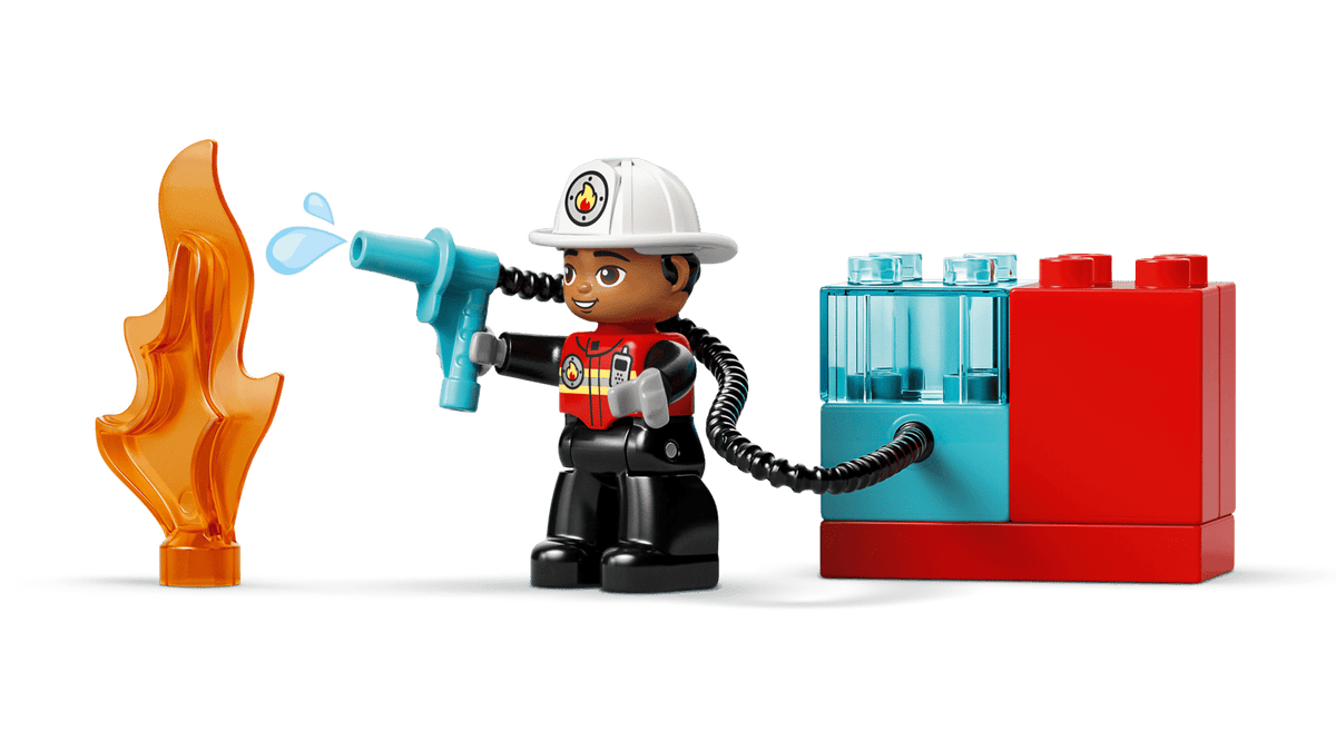 LEGO Fire Truck w/ Hose and Firefighter DUPLO