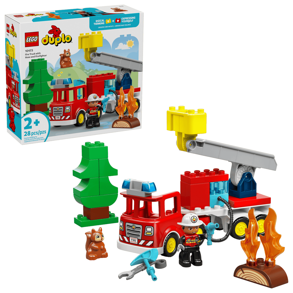 LEGO Fire Truck w/ Hose and Firefighter DUPLO