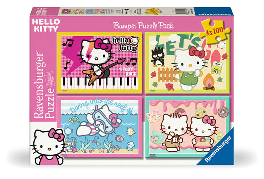 Hello Kitty Bumper Pack 4 x 100 pc XXL Puzzles
