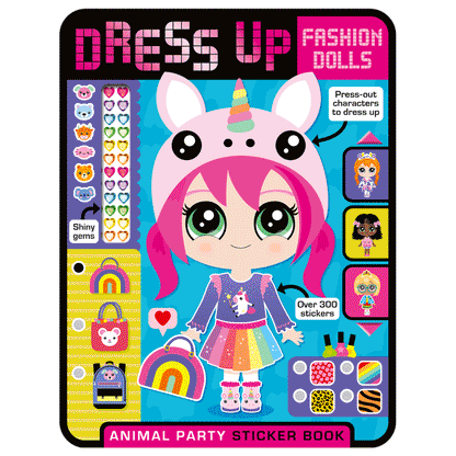 Animal Party Dress Up Fashion Doll Sticker Book